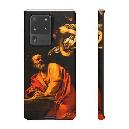 Tough Phone Case for iPhone, Samsung and Google Pixel - Caravaggio, Inspiration of St. Matthew (1602)