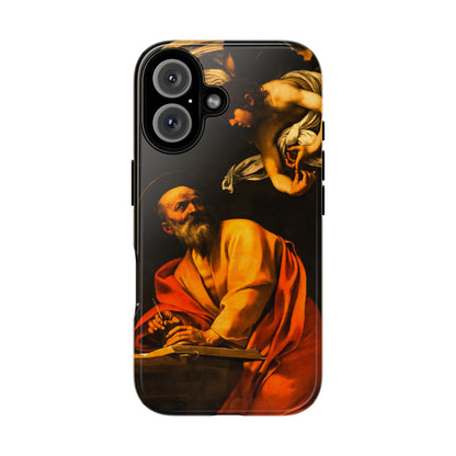 Tough Phone Case for iPhone, Samsung and Google Pixel - Caravaggio, Inspiration of St. Matthew (1602)