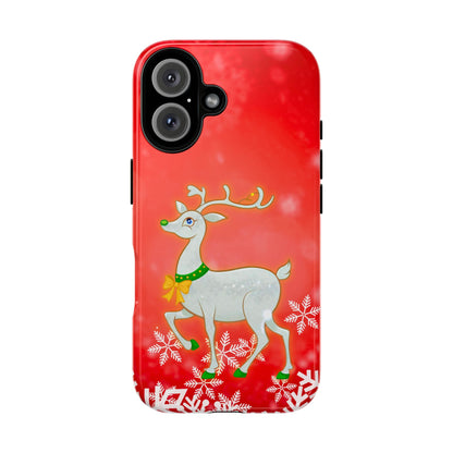 Festive Reindeer No.3 – Santa Hat with Holiday Lights Design for iPhone, Samsung & Google Models