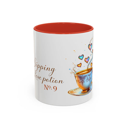 Sipping Love Potion No. 9 - Elegant Valentine Mug (11oz, 15oz)
