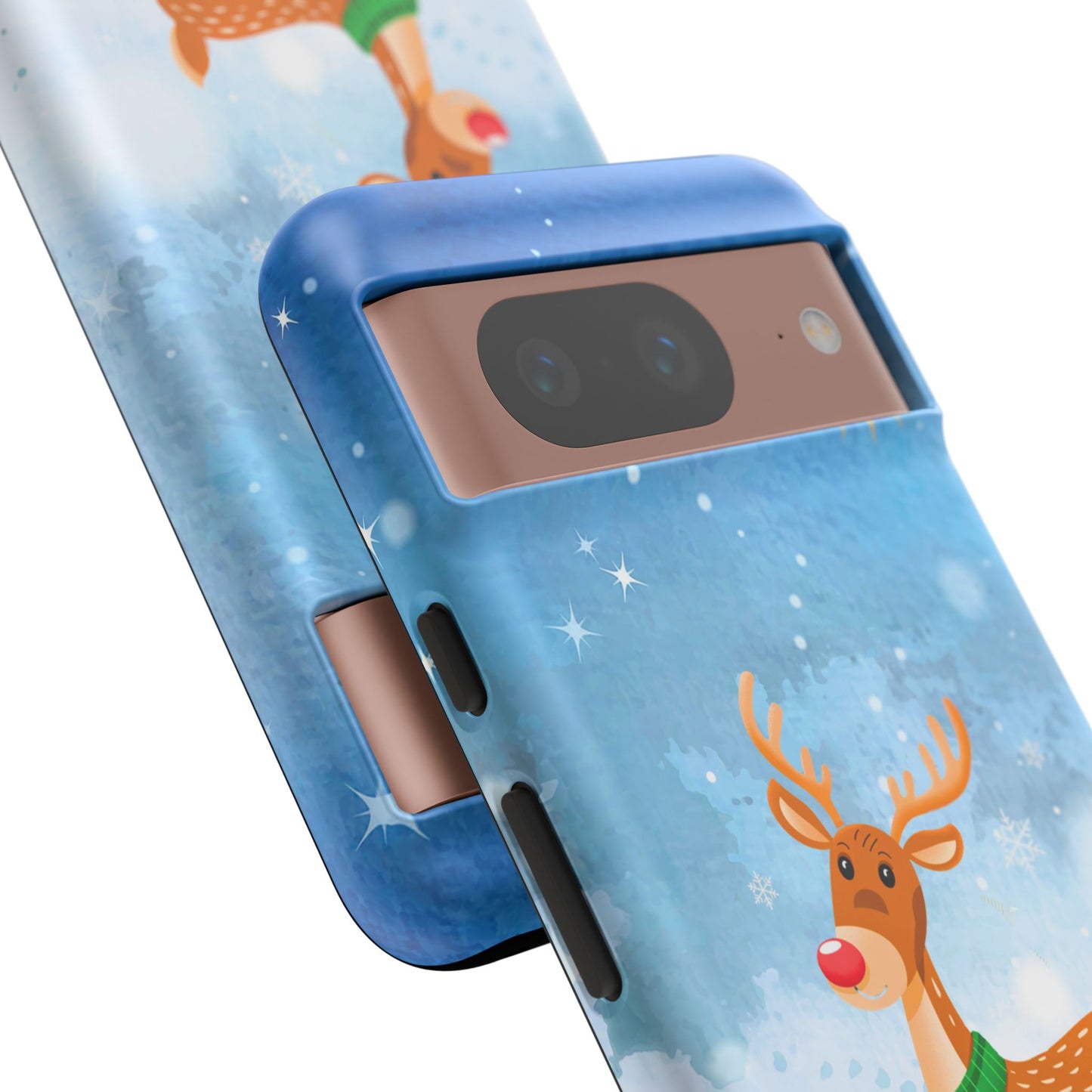 Festive Reindeer No.2 – Santa Hat with Holiday Lights Design for iPhone, Samsung & Google Models