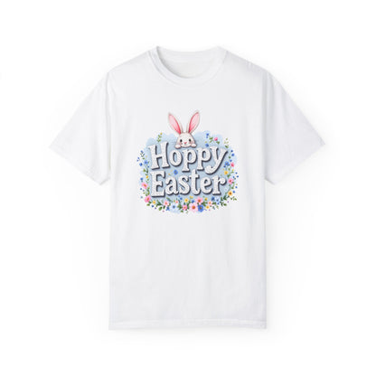 Comfort Colors 1717 Unisex Garment-Dyed T-shirt - Hoppy Easter Bunny Peek