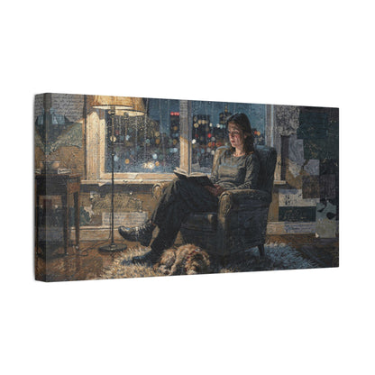 Quiet Evenings – A Reader, a Dog, and the City at Night