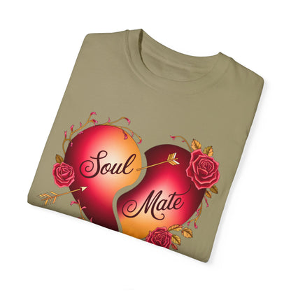 Comfort Colors 1717 Unisex Garment-Dyed T-shirt - "Soul Mate" Couple’s T-Shirts – Romantic Matching Valentine’s Day Gift