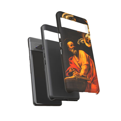 Tough Phone Case for iPhone, Samsung and Google Pixel - Caravaggio, Inspiration of St. Matthew (1602)