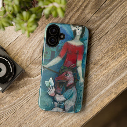 Tough Phone Case for iPhone, Samsung and Google Pixel - Chagall, The Angel and the Reader (1930)