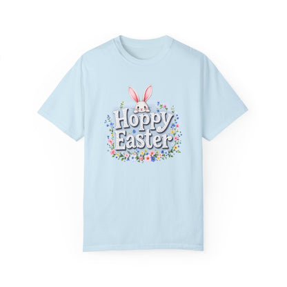 Comfort Colors 1717 Unisex Garment-Dyed T-shirt - Hoppy Easter Bunny Peek