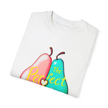 Comfort Colors 1717 Unisex Garment-Dyed T-shirt - "The Perfect Pair" Cute Pear Couple Design (v2)