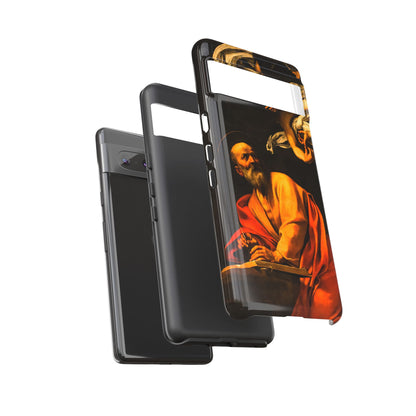 Tough Phone Case for iPhone, Samsung and Google Pixel - Caravaggio, Inspiration of St. Matthew (1602)