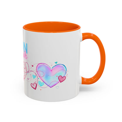 Mon amour/Pour toujours Valentine's Day Mug Set– Romantic French Gift for Couples [1 of 2] (11oz, 15oz)