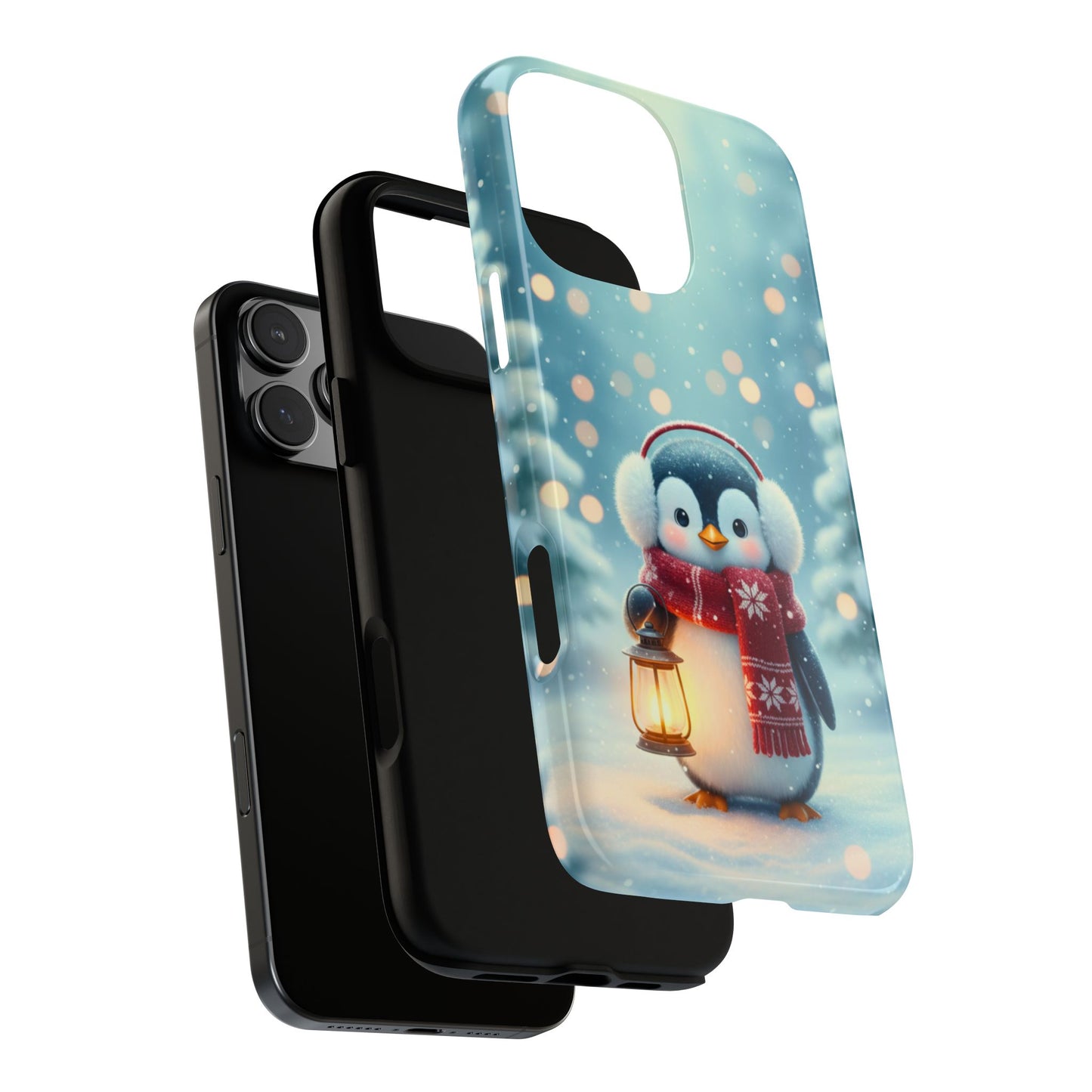 Christmas Snuggles Penguin Phone Case