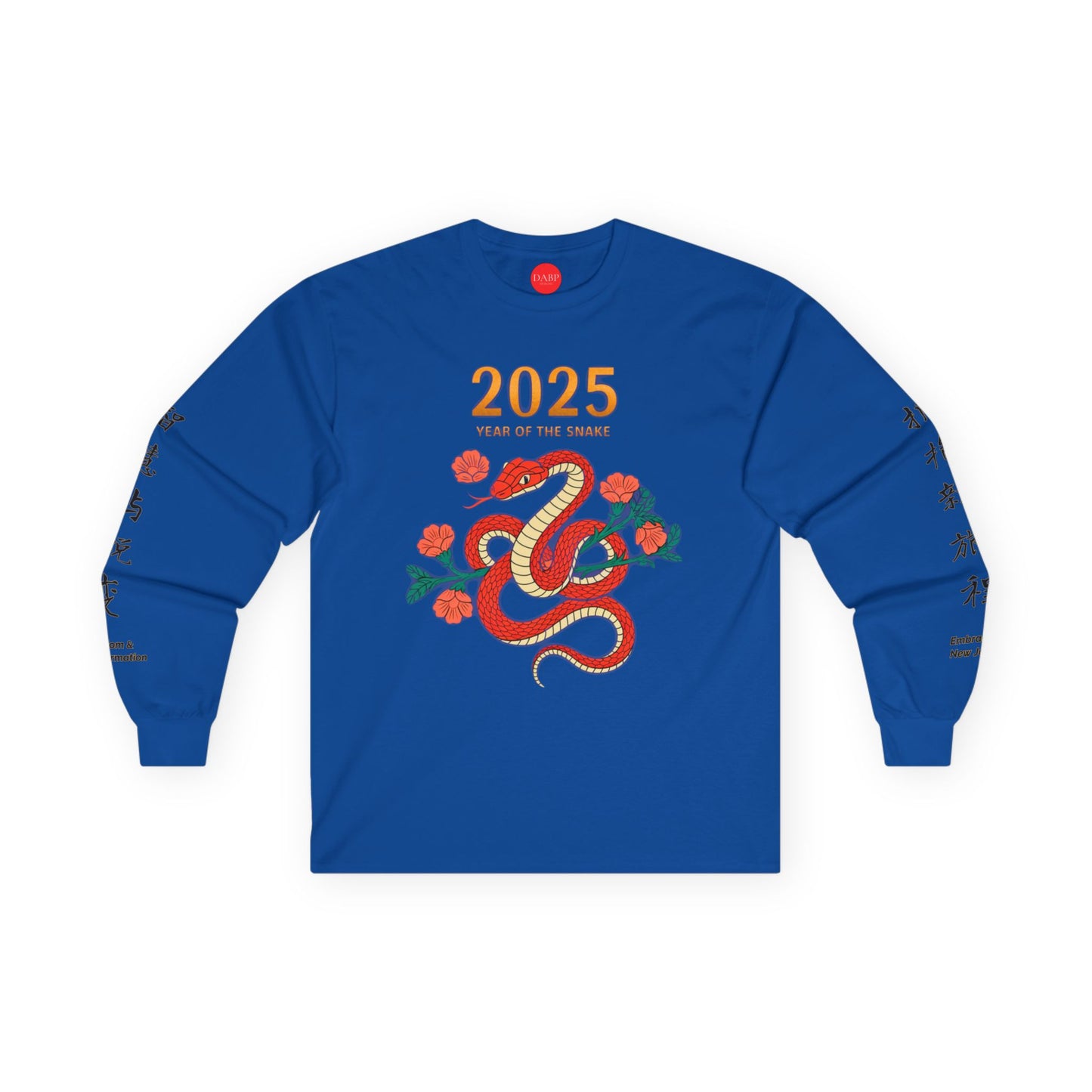 Gildan 2400 Unisex Long-sleeve Tee - 2025 Year of the Snake Chinese New Year (v3)