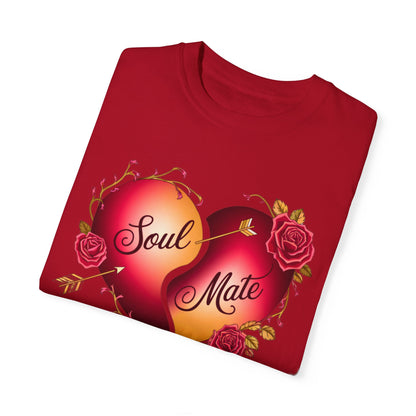 Comfort Colors 1717 Unisex Garment-Dyed T-shirt - "Soul Mate" Couple’s T-Shirts – Romantic Matching Valentine’s Day Gift