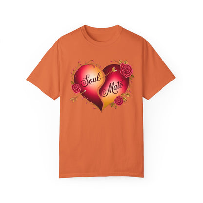 Comfort Colors 1717 Unisex Garment-Dyed T-shirt - "Soul Mate" Couple’s T-Shirts – Romantic Matching Valentine’s Day Gift