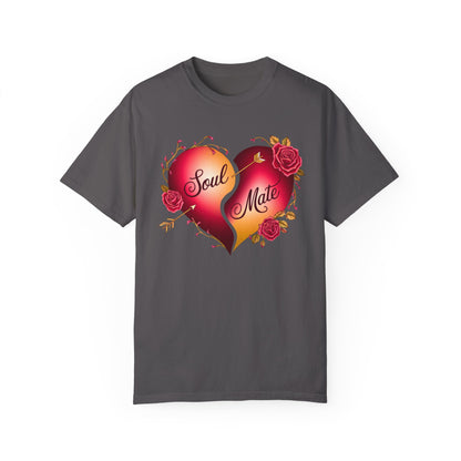 Comfort Colors 1717 Unisex Garment-Dyed T-shirt - "Soul Mate" Couple’s T-Shirts – Romantic Matching Valentine’s Day Gift