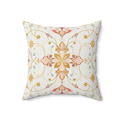 Celestial Elegance – Ornate Pastel Luxe Design Throw Pillow