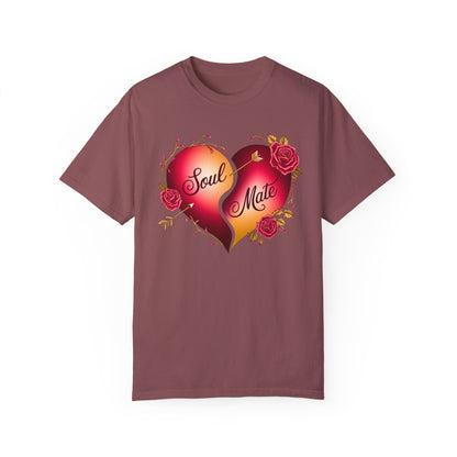 Comfort Colors 1717 Unisex Garment-Dyed T-shirt - "Soul Mate" Couple’s T-Shirts – Romantic Matching Valentine’s Day Gift