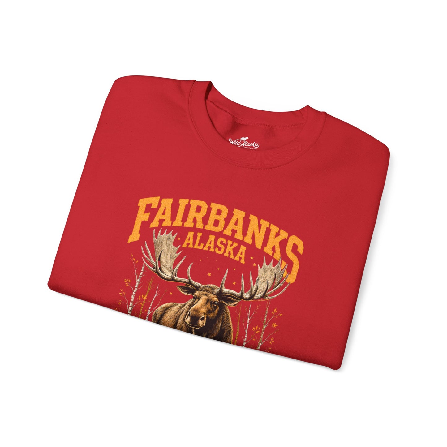 Fairbanks Moose Cotton Crewneck Sweatshirt | Wild Alaska Series Edition 🦌🍁