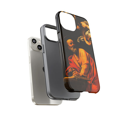 Tough Phone Case for iPhone, Samsung and Google Pixel - Caravaggio, Inspiration of St. Matthew (1602)