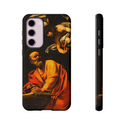 Tough Phone Case for iPhone, Samsung and Google Pixel - Caravaggio, Inspiration of St. Matthew (1602)