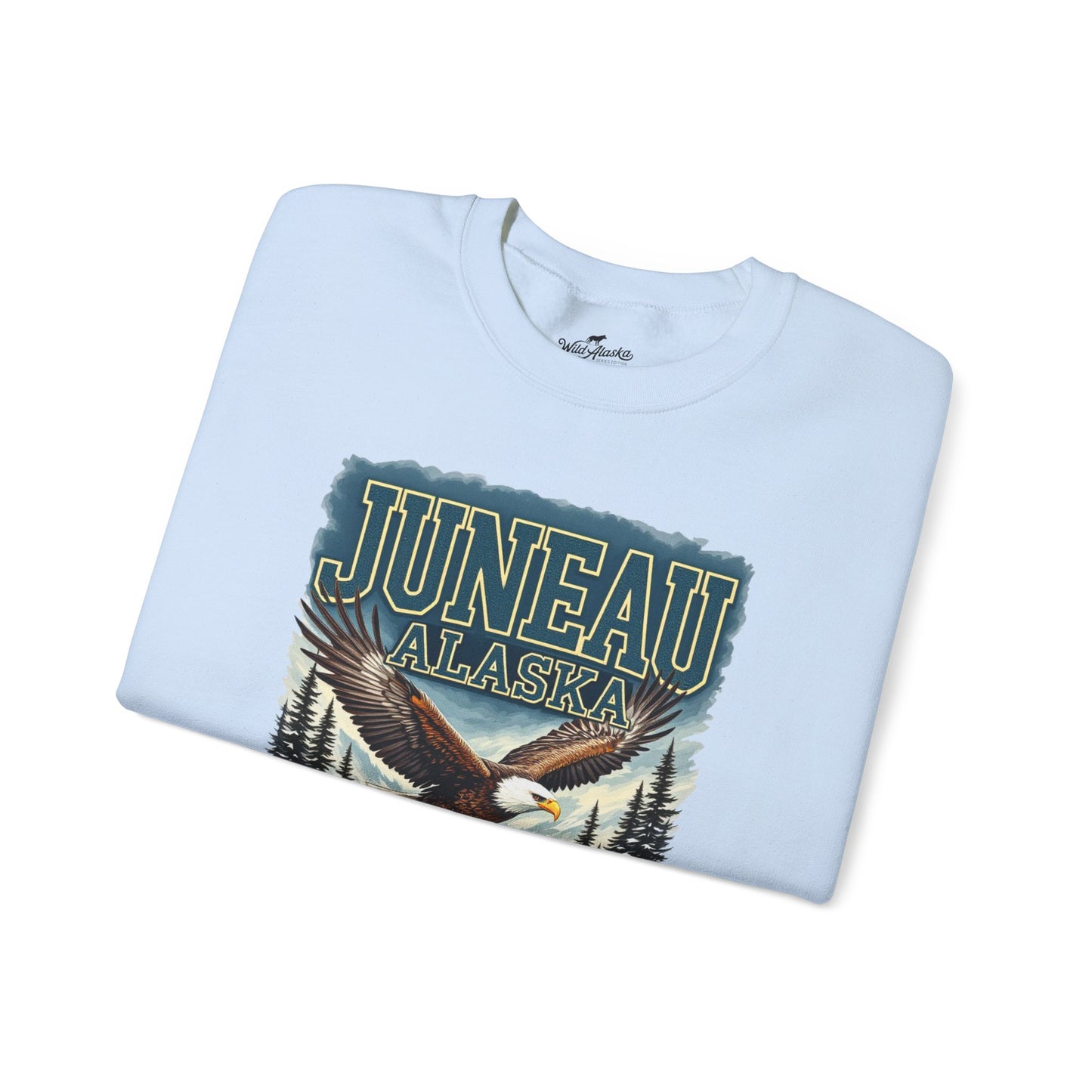 Juneau Bald Eagle Cotton Crewneck Sweatshirt | Wild Alaska Series Edition 🦅🌲❄️