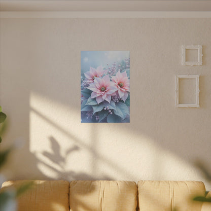 Sérénité hivernale : fleurs givrées dans un pays des merveilles hivernal