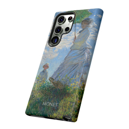 Tough Phone Case for iPhone, Samsung and Google Pixel - Monet, Woman with a Parasol - Madame Monet and Her Son (1875)