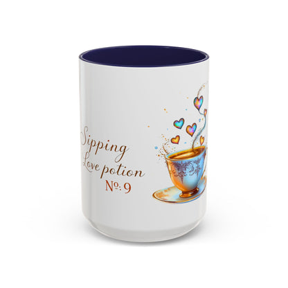 Sipping Love Potion No. 9 - Elegant Valentine Mug (11oz, 15oz)
