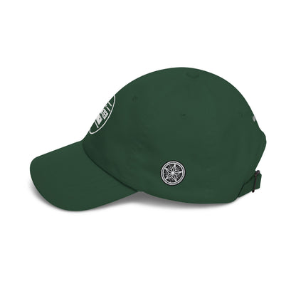 Dark gray cap on a white background