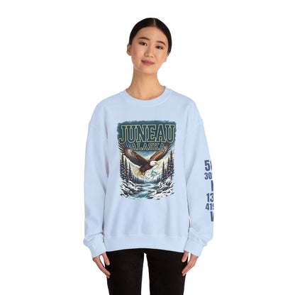 Juneau Bald Eagle Cotton Crewneck Sweatshirt | Wild Alaska Series Edition 🦅🌲❄️
