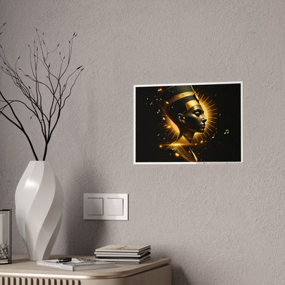 Jazz-Inspired Glossy Poster Art | Nefertiti Reimagined