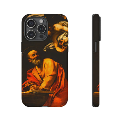 Tough Phone Case for iPhone, Samsung and Google Pixel - Caravaggio, Inspiration of St. Matthew (1602)