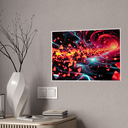 Jazz-Inspired Glossy Poster Art | Spanish Key Fractals