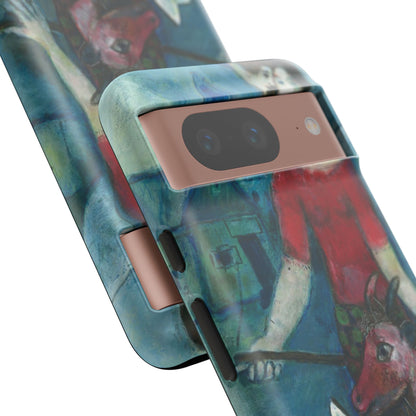 Tough Phone Case for iPhone, Samsung and Google Pixel - Chagall, The Angel and the Reader (1930)