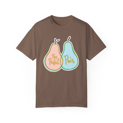 Comfort Colors 1717 Unisex Garment-Dyed T-shirt - "The Perfect Pair" Cute Pear-Themed Design (v1)