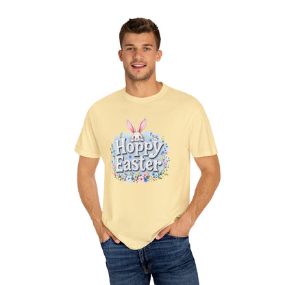 Comfort Colors 1717 Unisex Garment-Dyed T-shirt - Hoppy Easter Bunny Peek