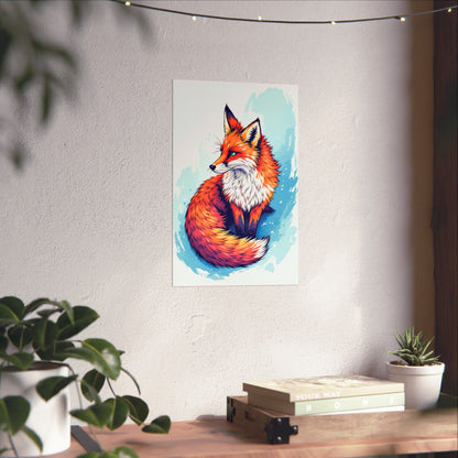 Vibrant Fox Illustration - Bold Artistic Wildlife