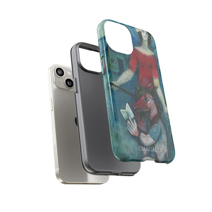 Tough Phone Case for iPhone, Samsung and Google Pixel - Chagall, The Angel and the Reader (1930)