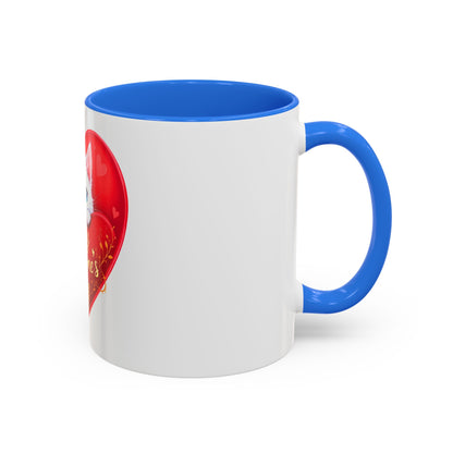 Adorable White Kitten Valentine's Day Mug – Cute & Romantic Gift (11oz)
