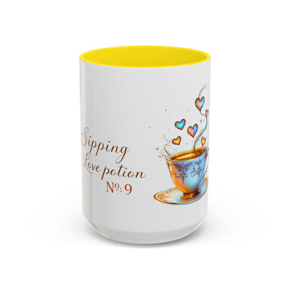 Sipping Love Potion No. 9 - Elegant Valentine Mug (11oz, 15oz)