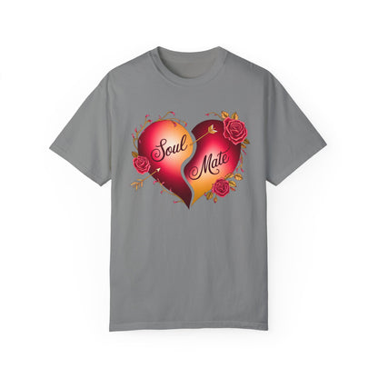 Comfort Colors 1717 Unisex Garment-Dyed T-shirt - "Soul Mate" Couple’s T-Shirts – Romantic Matching Valentine’s Day Gift
