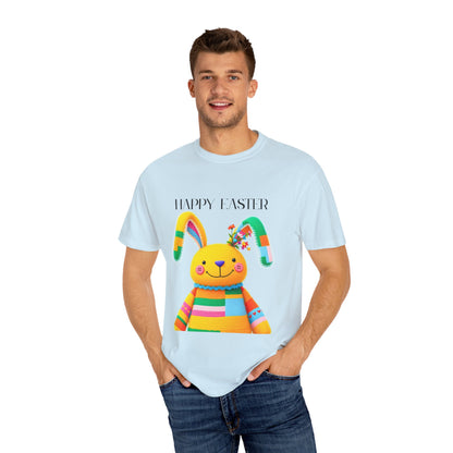 Comfort Colors 1717 Unisex Garment-Dyed T-shirt - Patchwork Bunny Bliss – Knitted Toy Happy Easter
