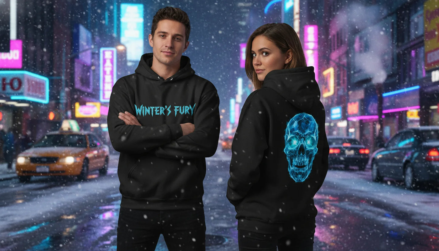 Winter’s Fury Crystal Skull Hoodie
