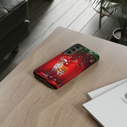 Festive Reindeer No.1 – Santa Hat with Holiday Lights Design for iPhone, Samsung & Google Models