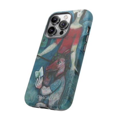 Tough Phone Case for iPhone, Samsung and Google Pixel - Chagall, The Angel and the Reader (1930)