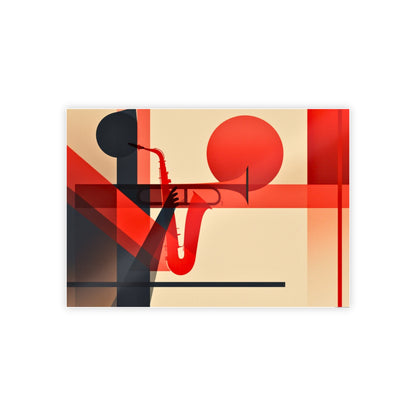 Jazz-Inspired Glossy Poster Art | Abstract Donna II