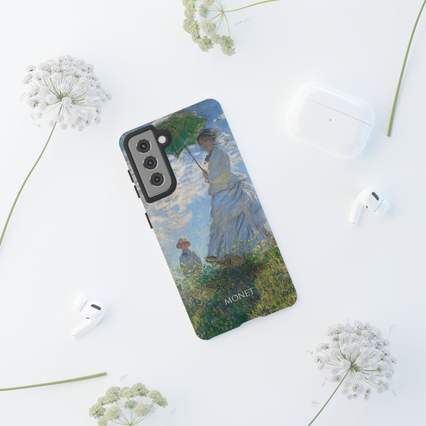 Tough Phone Case for iPhone, Samsung and Google Pixel - Monet, Woman with a Parasol - Madame Monet and Her Son (1875)
