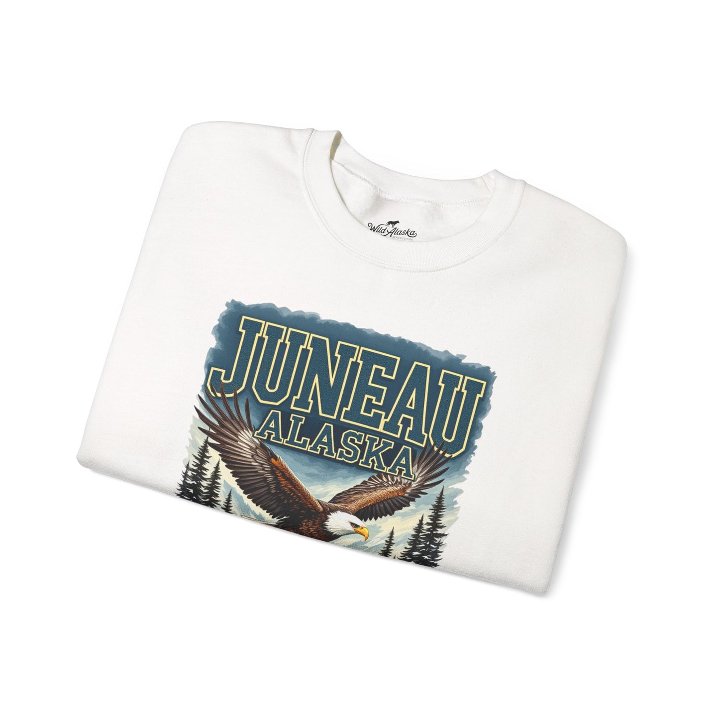 Juneau Bald Eagle Cotton Crewneck Sweatshirt | Wild Alaska Series Edition 🦅🌲❄️