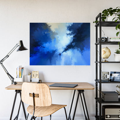 Jazz-Inspired Glossy Poster Art | Blue Horizon
