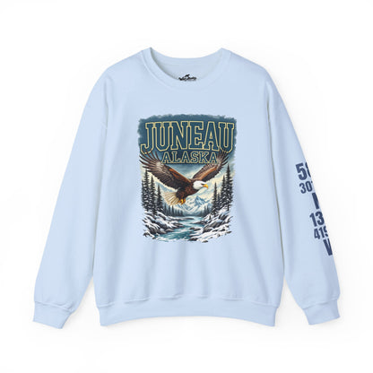 Juneau Bald Eagle Cotton Crewneck Sweatshirt | Wild Alaska Series Edition 🦅🌲❄️